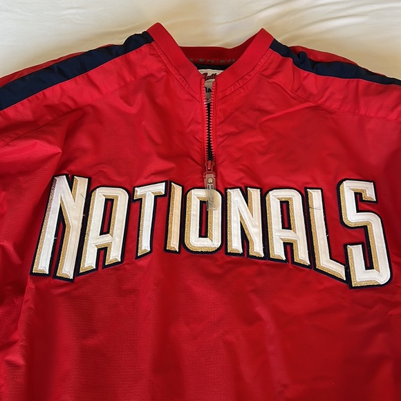 Majestic Authentic Collection Washington Nationals long sleeve pullover nylon - Picture 2 of 5
